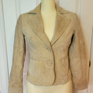 Tan Mossimo Genuine Leather Jacket